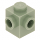 LEGO kocka 1x1 két egymás melletti oldalán egy-egy bütyökkel, homokzöld (26604)